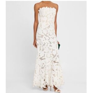 Jonathan Simkhai Strapless Valletta Lace Dress